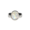 Zilveren ring maansteen (regenboog) maat 17 1/2 | ovaal 1,2 x 1 cm Zilveren ring maansteen (regenboog) maat 17 1/2 | ovaal 1,2 x 1 cm