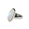 Zilveren ring maansteen (regenboog) maat 16 1/2 | ovaal 1,8 x 0,7 cm Zilveren ring maansteen (regenboog) maat 16 1/2 | ovaal 1,8 x 0,7 cm