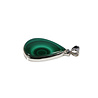 Zilveren hanger malachiet | druppel 2,3 x 1,8 cm Zilveren hanger malachiet | druppel 2,3 x 1,8 cm
