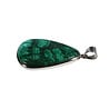 Zilveren hanger malachiet | druppel 3,6 x 2,8 cm Zilveren hanger malachiet | druppel 3,6 x 2,8 cm