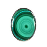 Zilveren ring malachiet maat 19 (licht verstelbaar) | ovaal 3,2 x 2,3 cm Zilveren ring malachiet maat 19 (licht verstelbaar) | ovaal 3,2 x 2,3 cm