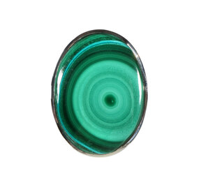 Zilveren ring malachiet maat 19 (licht verstelbaar) | ovaal 3,2 x 2,3 cm Zilveren ring malachiet maat 19 (licht verstelbaar) | ovaal 3,2 x 2,3 cm