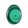 Zilveren ring malachiet maat 19 (licht verstelbaar) | ovaal 3,2 x 2,3 cm Zilveren ring malachiet maat 19 (licht verstelbaar) | ovaal 3,2 x 2,3 cm