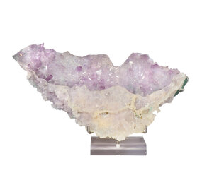 Amethist bloem geode op standaard 30 x 17 x 9 cm | 805 gram Amethist bloem geode op standaard 30 x 17 x 9 cm | 805 gram