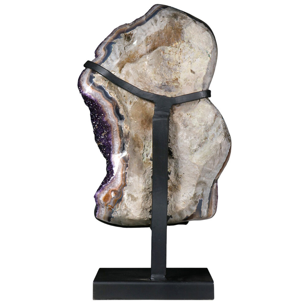 Amethist A-kwaliteit cluster op standaard 40 x 25,5 x 20 cm | 21,2 kg Amethist A-kwaliteit cluster op standaard 40 x 25,5 x 20 cm | 21,2 kg