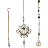 Suncatcher lotus met fluoriet kralen | 39 cm Suncatcher lotus met fluoriet kralen | 39 cm