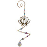 Suncatcher lotus met fluoriet kralen | 39 cm Suncatcher lotus met fluoriet kralen | 39 cm
