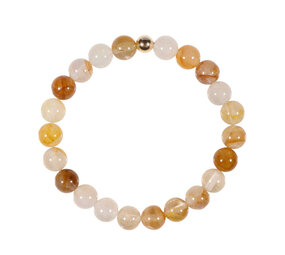 Golden healer (limonietkwarts) armband met 14k gouden kraal | 8 mm Golden healer (limonietkwarts) armband met 14k gouden kraal | 8 mm
