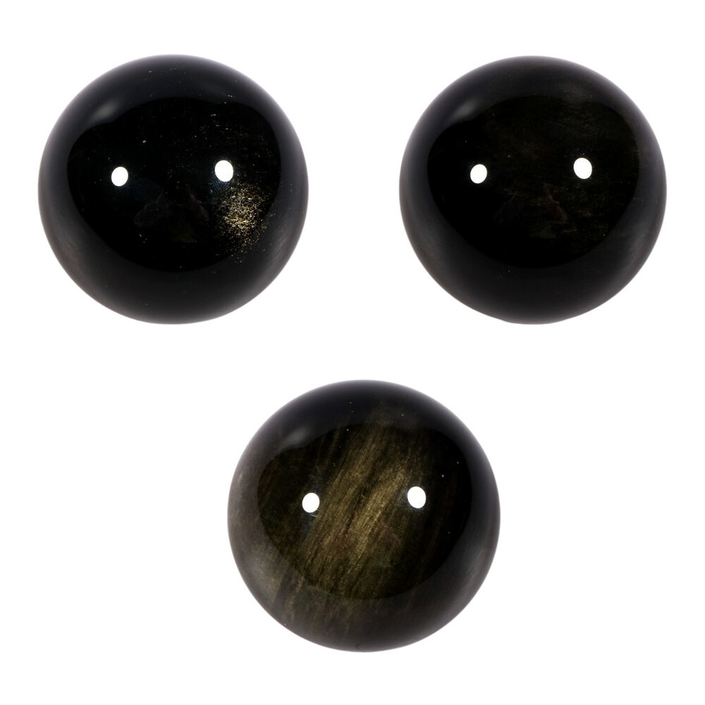 Obsidiaan (goud) bol 55 - 60 mm