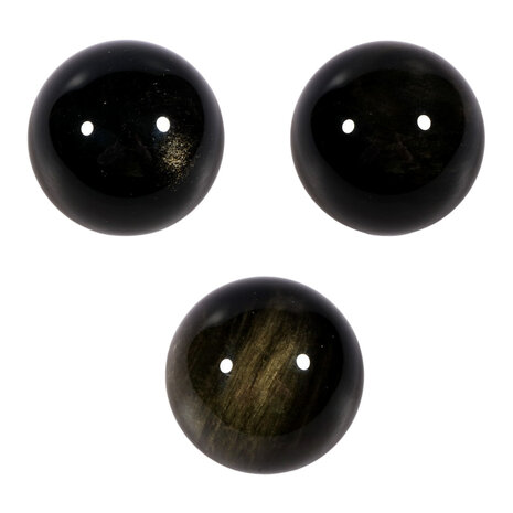 Obsidiaan (goud) bol 55 - 60 mm