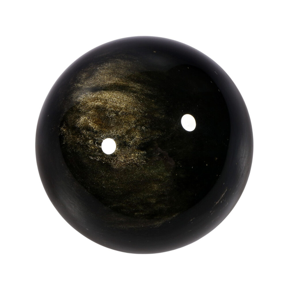 Obsidiaan (goud) bol 69 mm | 412 gram