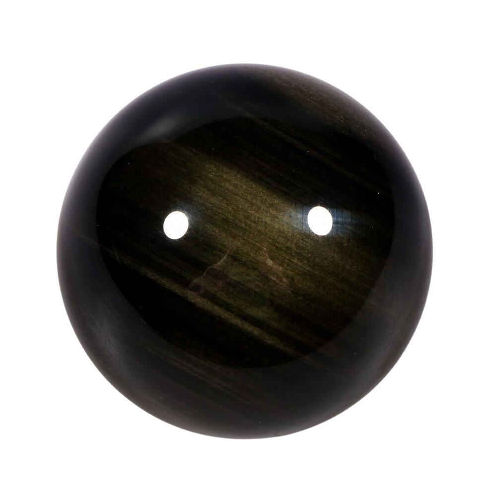 Obsidiaan (goud) bol 62 mm | 290 gram