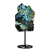 Labradoriet schijf gepolijst op standaard 17,8 x 12,3 x 2 cm | 944 gram Labradoriet schijf gepolijst op standaard 17,8 x 12,3 x 2 cm | 944 gram