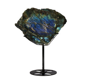 Labradoriet schijf gepolijst op standaard 13,4 x 19 x 2,1 cm | 986 gram Labradoriet schijf gepolijst op standaard 13,4 x 19 x 2,1 cm | 986 gram