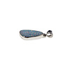 Zilveren hanger opaal (Australië) doublet | druppel 1,9 x 1,1 cm