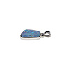 Zilveren hanger opaal (Australië) doublet | ovaal 1,7 x 1,2 cm