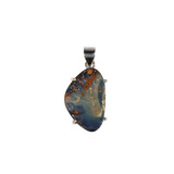 Zilveren hanger opaal (boulder) | ovaal gezet 2,1 x 1,4 cm Zilveren hanger opaal (boulder) | ovaal gezet 2,1 x 1,4 cm