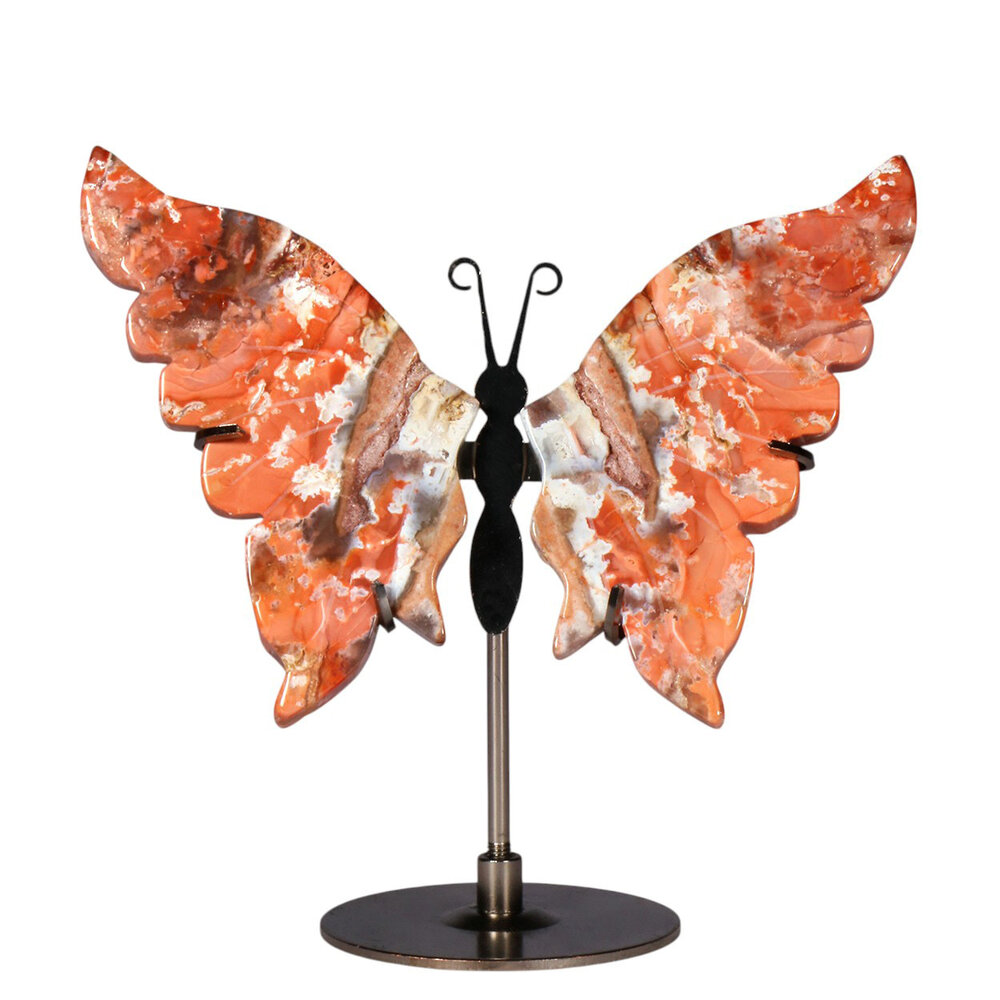 Agaat (roze) vlinder op standaard Agaat (roze) vlinder op standaard