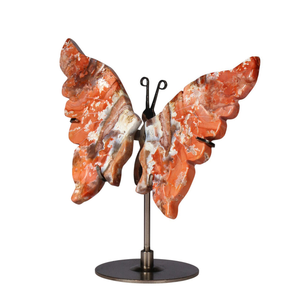 Agaat (roze) vlinder op standaard Agaat (roze) vlinder op standaard