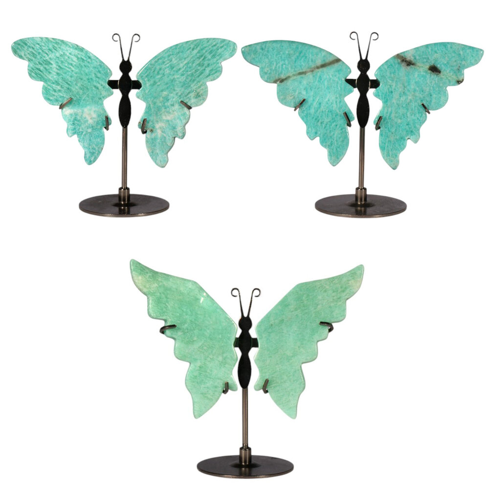 Amazoniet vlinder op standaard Amazoniet vlinder op standaard