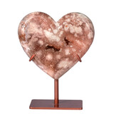Amethist (roze) A-kwaliteit hart op standaard 10,2 x 11,5 x 2,8 cm | 511 gram Amethist (roze) A-kwaliteit hart op standaard 10,2 x 11,5 x 2,8 cm | 511 gram