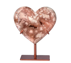 Amethist (roze) A-kwaliteit hart op standaard 10,2 x 11,5 x 2,8 cm | 511 gram Amethist (roze) A-kwaliteit hart op standaard 10,2 x 11,5 x 2,8 cm | 511 gram