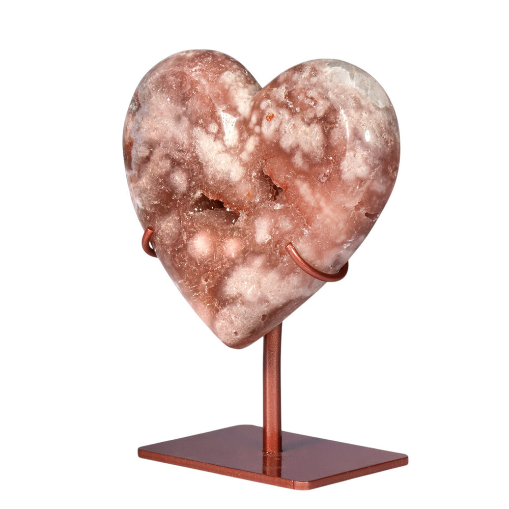 Amethist (roze) A-kwaliteit hart op standaard 10,2 x 11,5 x 2,8 cm | 511 gram Amethist (roze) A-kwaliteit hart op standaard 10,2 x 11,5 x 2,8 cm | 511 gram