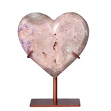 Amethist (roze) A-kwaliteit hart op standaard 10,5 x 11,4 x 3,3 cm | 610 gram Amethist (roze) A-kwaliteit hart op standaard 10,5 x 11,4 x 3,3 cm | 610 gram