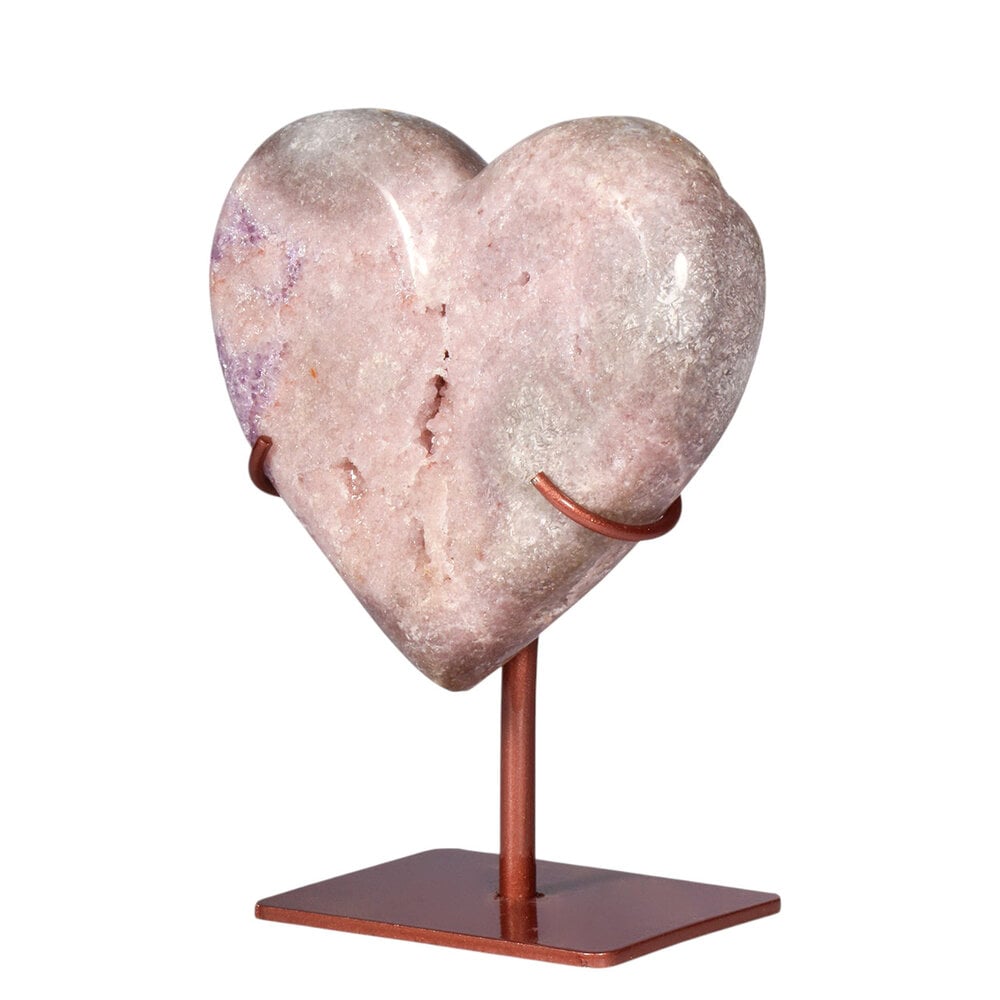 Amethist (roze) A-kwaliteit hart op standaard 10,5 x 11,4 x 3,3 cm | 610 gram Amethist (roze) A-kwaliteit hart op standaard 10,5 x 11,4 x 3,3 cm | 610 gram