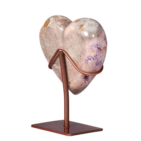 Amethist (roze) A-kwaliteit hart op standaard 10,5 x 11,4 x 3,3 cm | 610 gram Amethist (roze) A-kwaliteit hart op standaard 10,5 x 11,4 x 3,3 cm | 610 gram