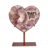Amethist (roze) A-kwaliteit hart op standaard 11,5 x 13,1 x 2,8 cm | 618 gram Amethist (roze) A-kwaliteit hart op standaard 11,5 x 13,1 x 2,8 cm | 618 gram