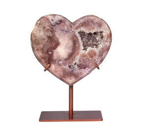 Amethist (roze) A-kwaliteit hart op standaard 11,5 x 13,1 x 2,8 cm | 618 gram Amethist (roze) A-kwaliteit hart op standaard 11,5 x 13,1 x 2,8 cm | 618 gram