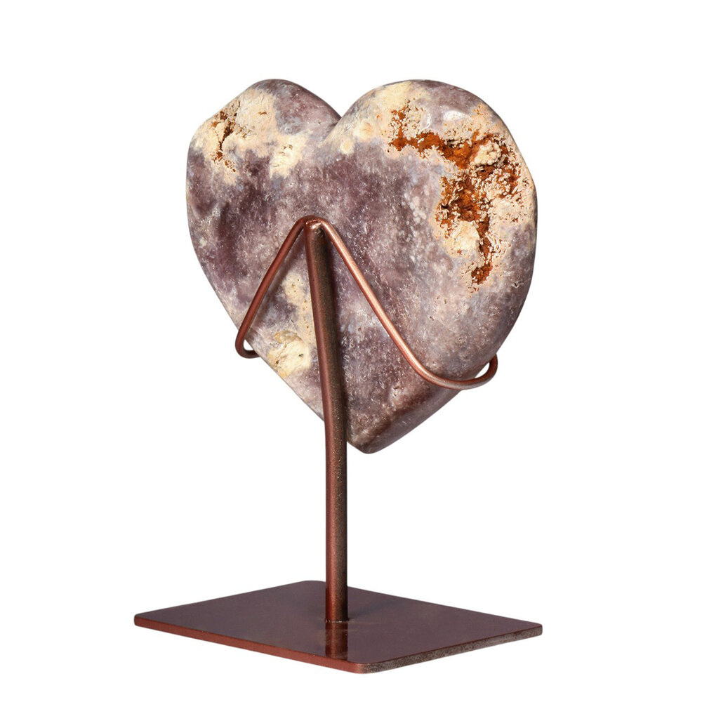 Amethist (roze) A-kwaliteit hart op standaard 11,5 x 13,1 x 2,8 cm | 618 gram Amethist (roze) A-kwaliteit hart op standaard 11,5 x 13,1 x 2,8 cm | 618 gram