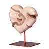Amethist (roze) A-kwaliteit hart op standaard 11,1 x 12,7 x 3,2 cm | 670 gram