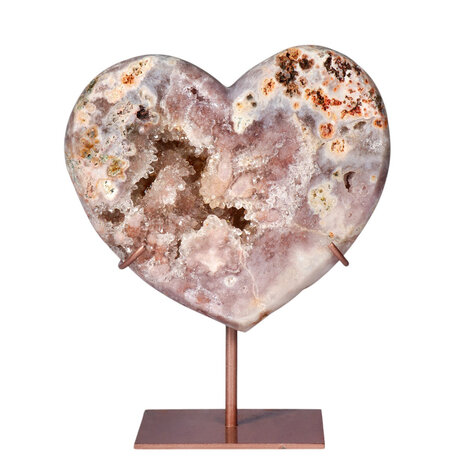 Amethist (roze) A-kwaliteit hart op standaard 15 x 17,2 x 4 cm | 1260 gram Amethist (roze) A-kwaliteit hart op standaard 15 x 17,2 x 4 cm | 1260 gram