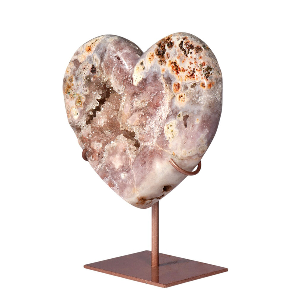 Amethist (roze) A-kwaliteit hart op standaard 15 x 17,2 x 4 cm | 1260 gram Amethist (roze) A-kwaliteit hart op standaard 15 x 17,2 x 4 cm | 1260 gram