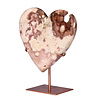 Amethist (roze) A-kwaliteit hart op standaard 17 x 17,8 x 3,3 cm | 1466 gram