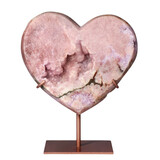 Amethist (roze) A-kwaliteit hart op standaard 15,3 x 17 x 4,6 cm | 1711 gram Amethist (roze) A-kwaliteit hart op standaard 15,3 x 17 x 4,6 cm | 1711 gram