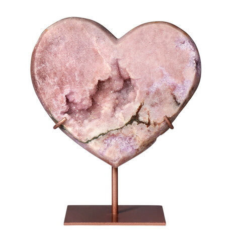 Amethist (roze) A-kwaliteit hart op standaard 15,3 x 17 x 4,6 cm | 1711 gram Amethist (roze) A-kwaliteit hart op standaard 15,3 x 17 x 4,6 cm | 1711 gram