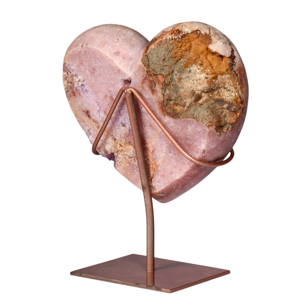 Amethist (roze) A-kwaliteit hart op standaard 15,3 x 17 x 4,6 cm | 1711 gram Amethist (roze) A-kwaliteit hart op standaard 15,3 x 17 x 4,6 cm | 1711 gram