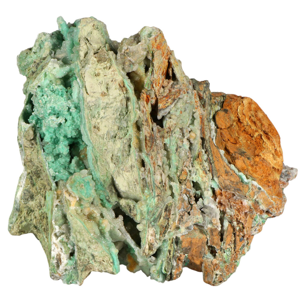 Maansteen (groen) met chalcedoon cluster 19 x 16,5 x 16,3 cm | 3570 gram Maansteen (groen) met chalcedoon cluster 19 x 16,5 x 16,3 cm | 3570 gram
