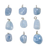 Calciet (blauw) hanger getrommeld Calciet (blauw) hanger getrommeld