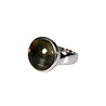 Zilveren ring labradoriet maat 17 1/2 | rond 1,5 cm Zilveren ring labradoriet maat 17 1/2 | rond 1,5 cm