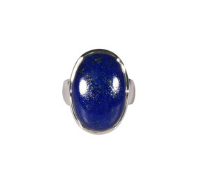 Zilveren ring lapis lazuli maat 17 | ovaal 2,1 x 1,4 cm Zilveren ring lapis lazuli maat 17 | ovaal 2,1 x 1,4 cm