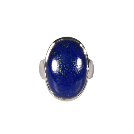 Zilveren ring lapis lazuli maat 17 | ovaal 2,1 x 1,4 cm Zilveren ring lapis lazuli maat 17 | ovaal 2,1 x 1,4 cm