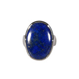 Zilveren ring lapis lazuli maat 17 1/2 | ovaal 2,2 x 1,5 cm Zilveren ring lapis lazuli maat 17 1/2 | ovaal 2,2 x 1,5 cm