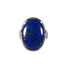 Zilveren ring lapis lazuli maat 17 1/2 | ovaal 2,2 x 1,5 cm