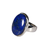 Zilveren ring lapis lazuli maat 17 1/2 | ovaal 2,2 x 1,5 cm
