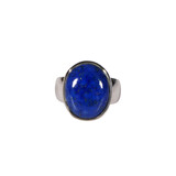Zilveren ring lapis lazuli maat 16 1/2 | ovaal 1,5 x 1,3 cm Zilveren ring lapis lazuli maat 16 1/2 | ovaal 1,5 x 1,3 cm