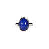 Zilveren ring lapis lazuli maat 18 | ovaal 1,3 x 1 cm